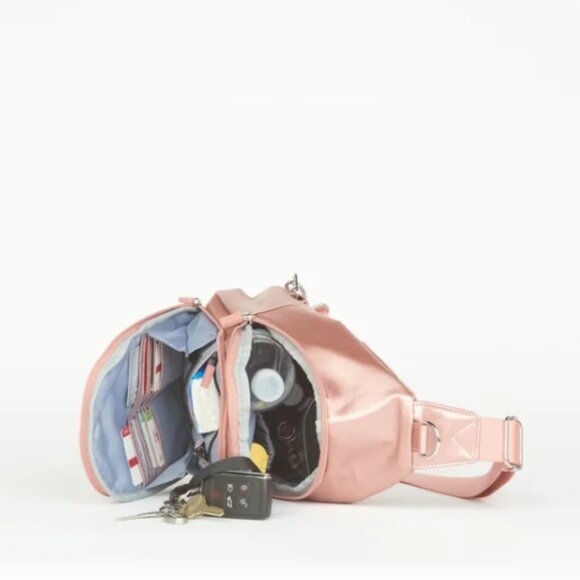 THE CONVERTIBLE SIDEKICK SLING BACKPACK - METALLIC ROSE GOLD - Picture 5 of 6